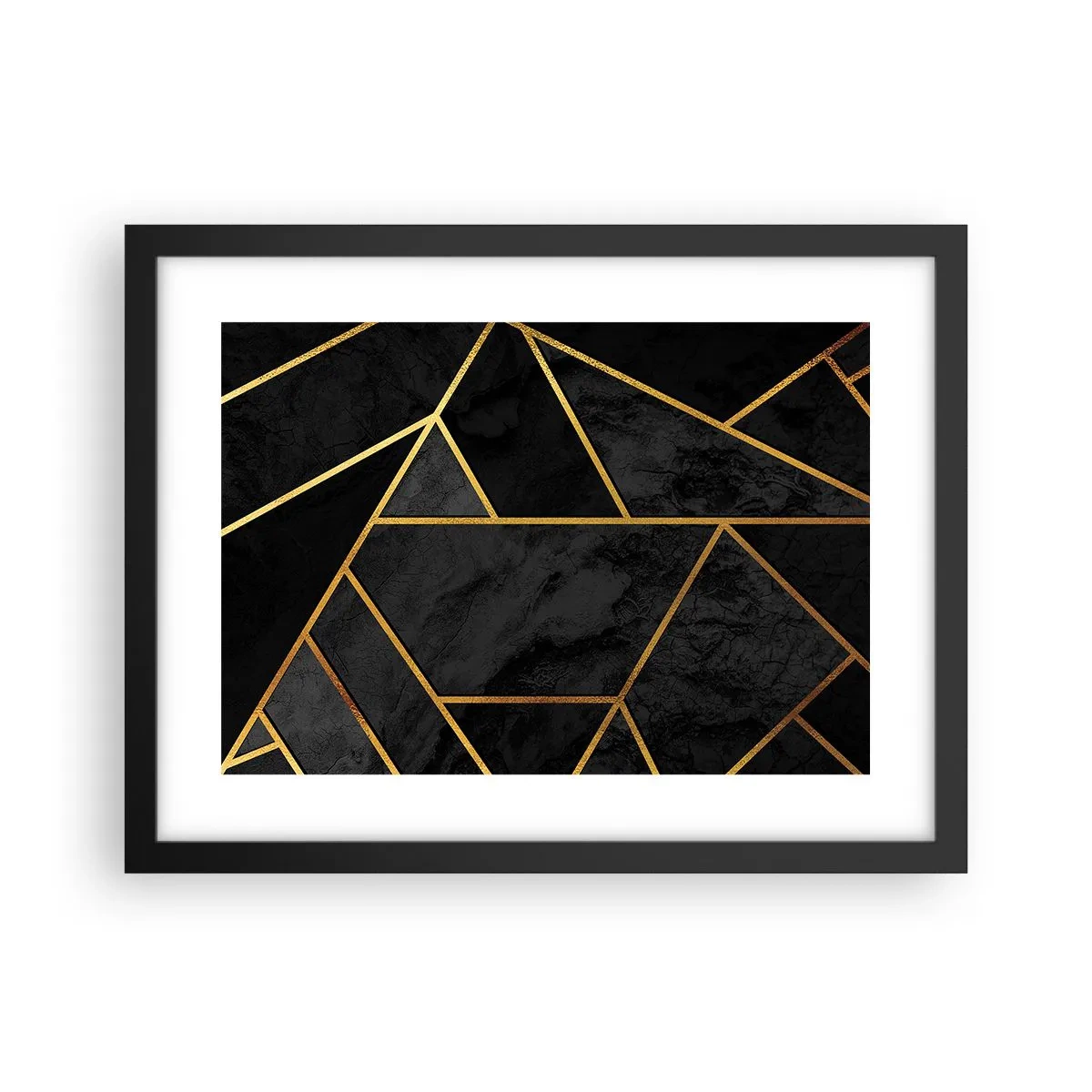 Poster in einem schwarzem Rahmen - Dunkelheit und Glanz - 40x30 cm