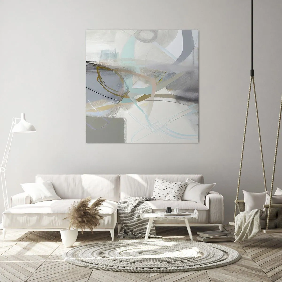 Bild auf Leinwand - Leinwandbild - Neblige Abstraktion - 40x40 cm