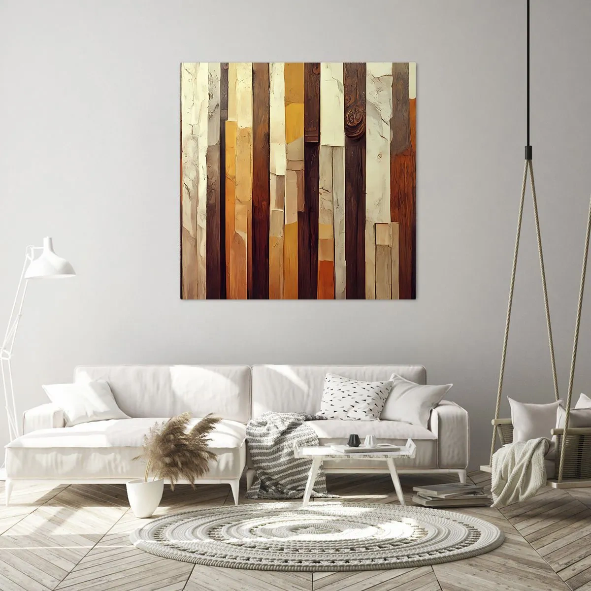 Bild auf Leinwand - Leinwandbild - Hymne der Waldbäume - 30x30 cm