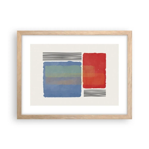 Poster in einem Rahmen aus heller Eiche - Der Geist und der Buchstabe der Geometrie - 40x30 cm