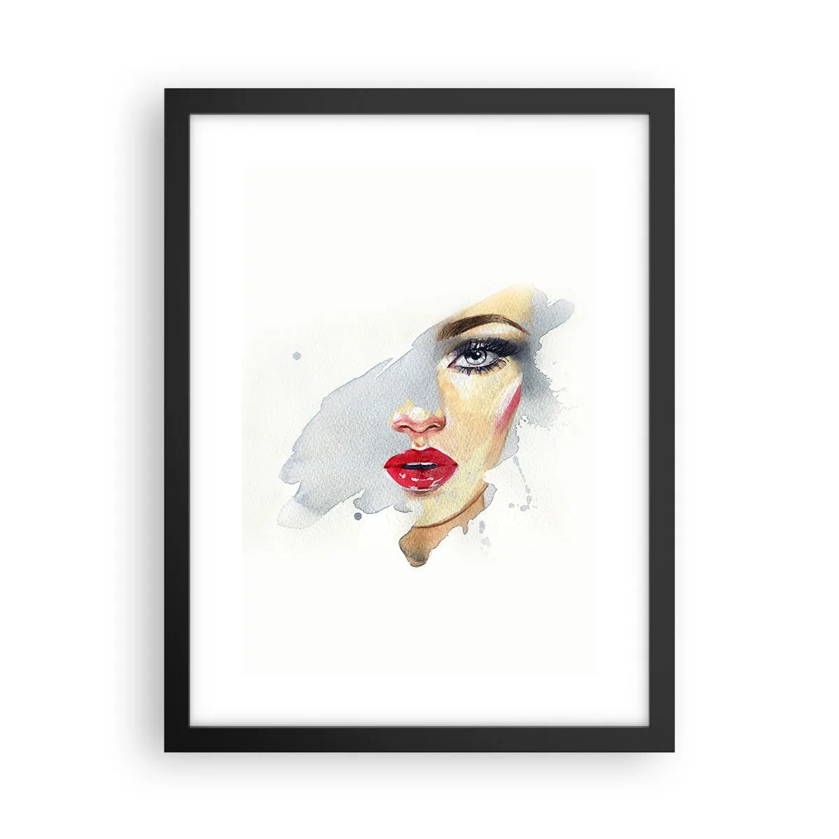 Poster in einem schwarzem Rahmen - Abspiegeln in einem Wassertropfen - 30x40 cm