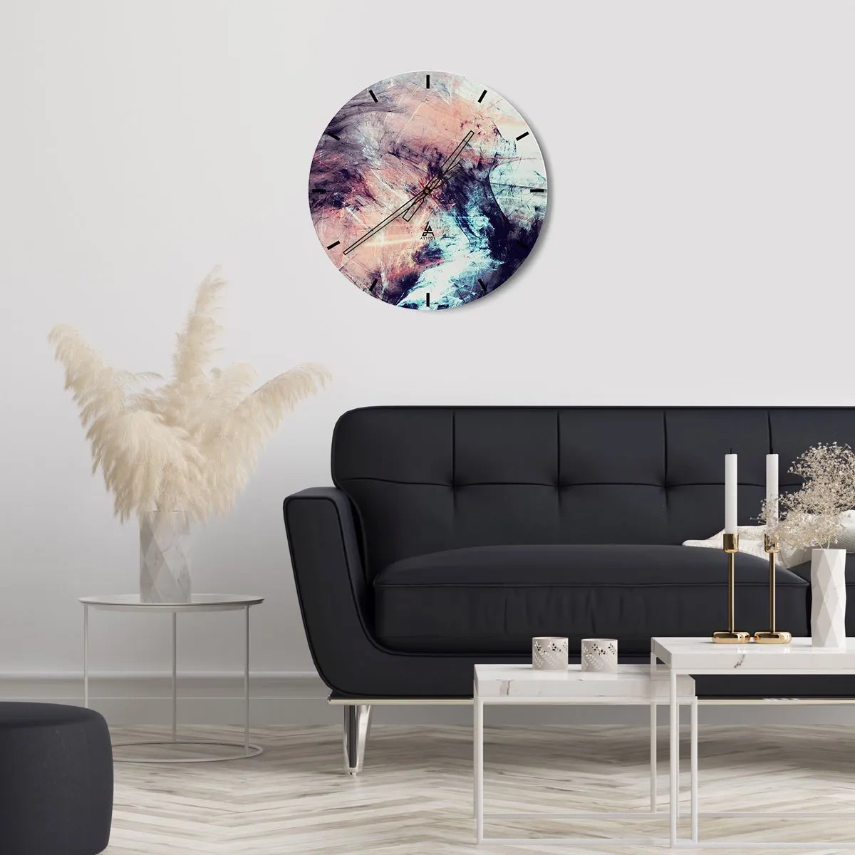 Wanduhr - Glasuhr - Fühle den Wind - 30x30 cm