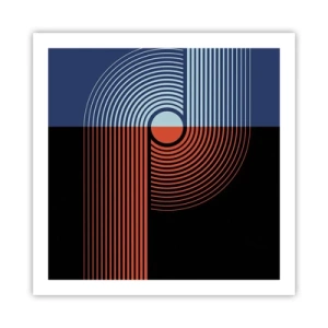 Poster - In einer geometrischen Umarmung - 60x60 cm