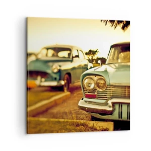 Bild auf Leinwand - Leinwandbild - Wir werden abwarten und sehen - 60x60 cm