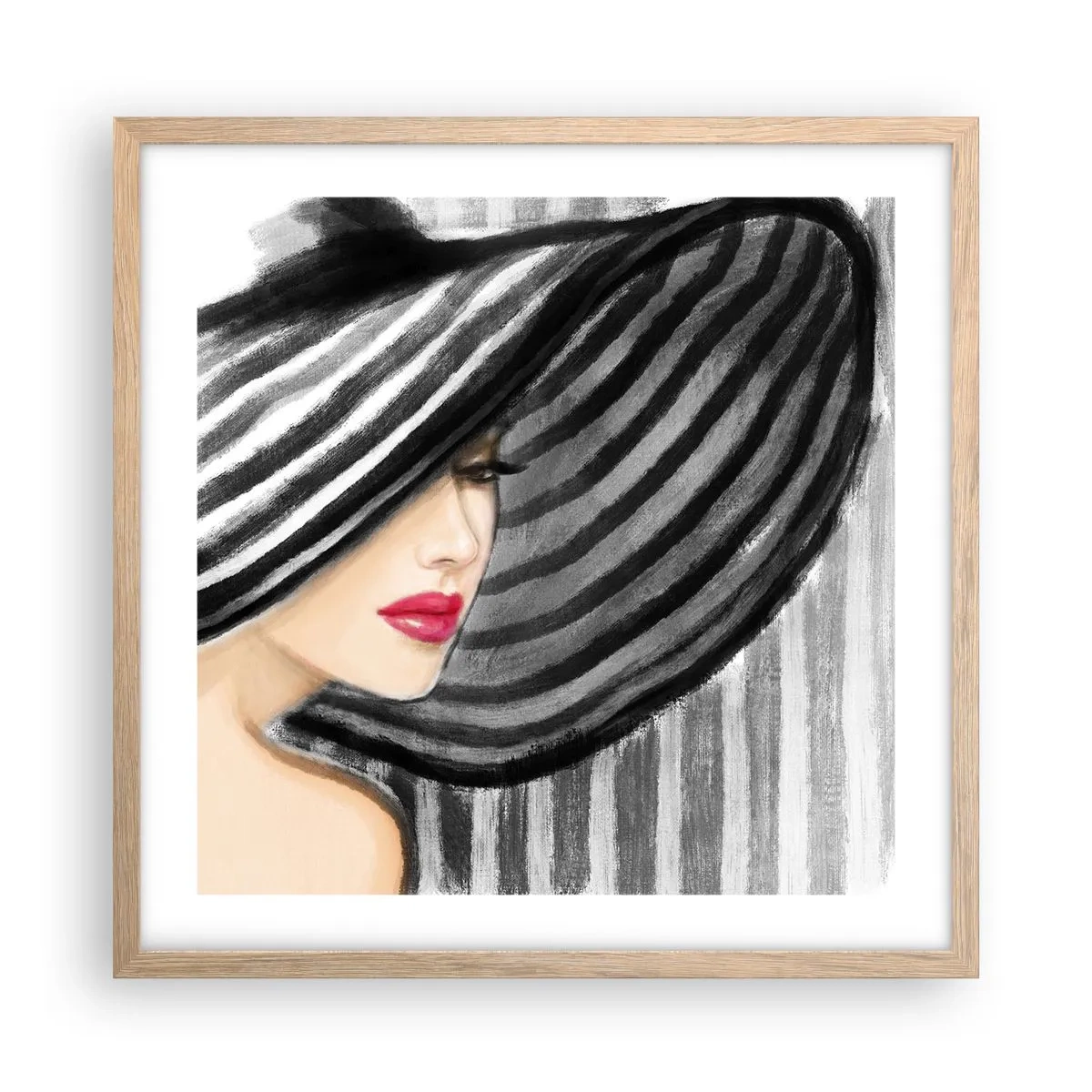 Poster in einem Rahmen aus heller Eiche - Wo soll ich dich finden? - 50x50 cm