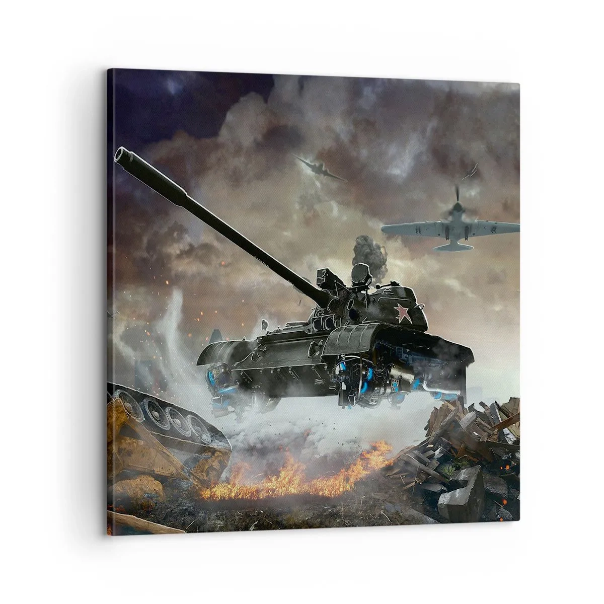 Bild auf Leinwand - Leinwandbild - Der Kampf ist schrecklich und schön - 60x60 cm