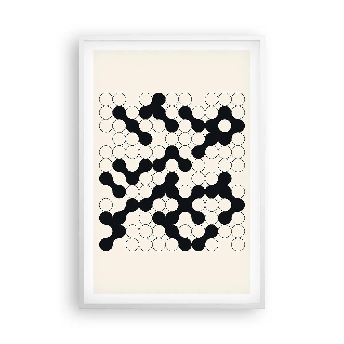 Poster in einem weißen Rahmen - Chinesisches Spiel – Variation - 61x91 cm