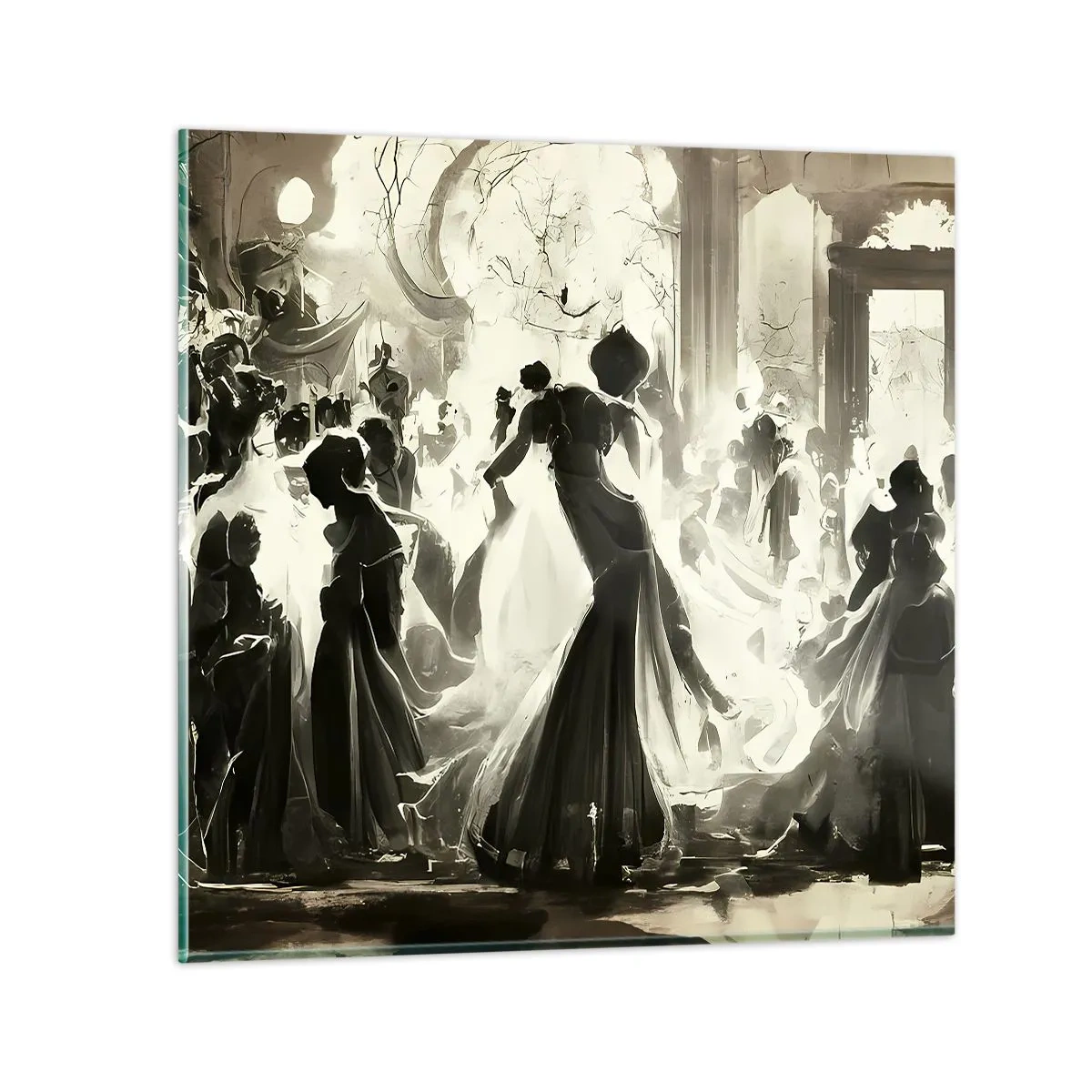 Glasbild - Bild auf glas - Die große Maskerade - 60x60 cm
