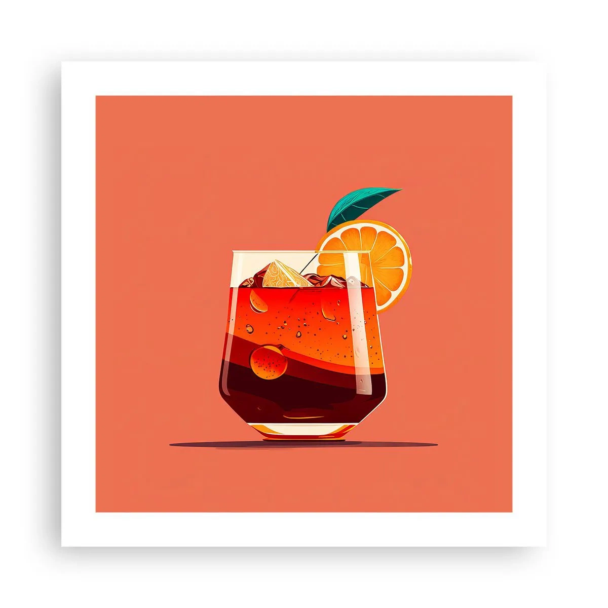 Poster - Sommerliche Erfrischung - 50x50 cm