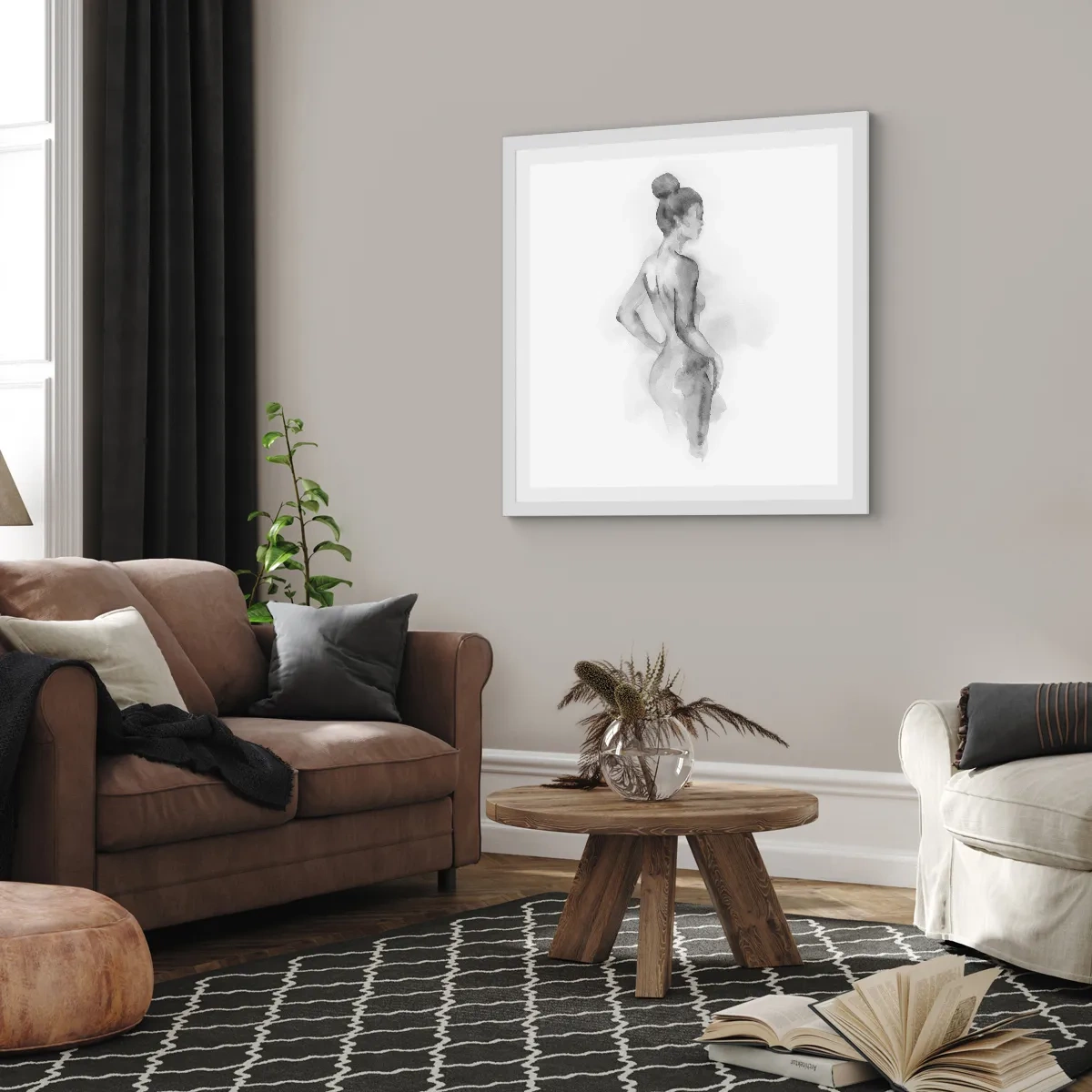 Poster in einem weißen Rahmen - Schön wie ein Gemälde - 60x60 cm