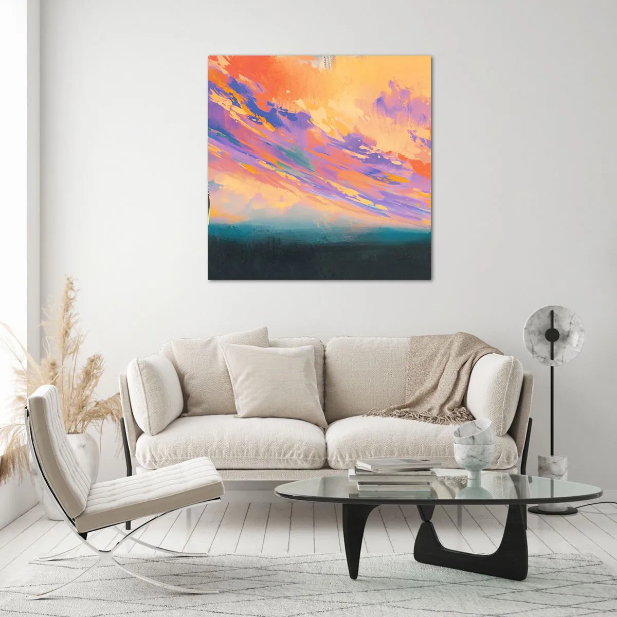 Glasbild - Bild auf glas - Die Anziehungskraft - 70x70 cm