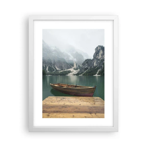 Poster in einem weißen Rahmen - Und die stolzen Felsen der Stirn - 30x40 cm