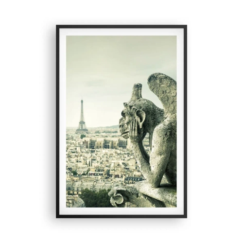 Poster in einem schwarzem Rahmen - Pariser Plaudern - 61x91 cm