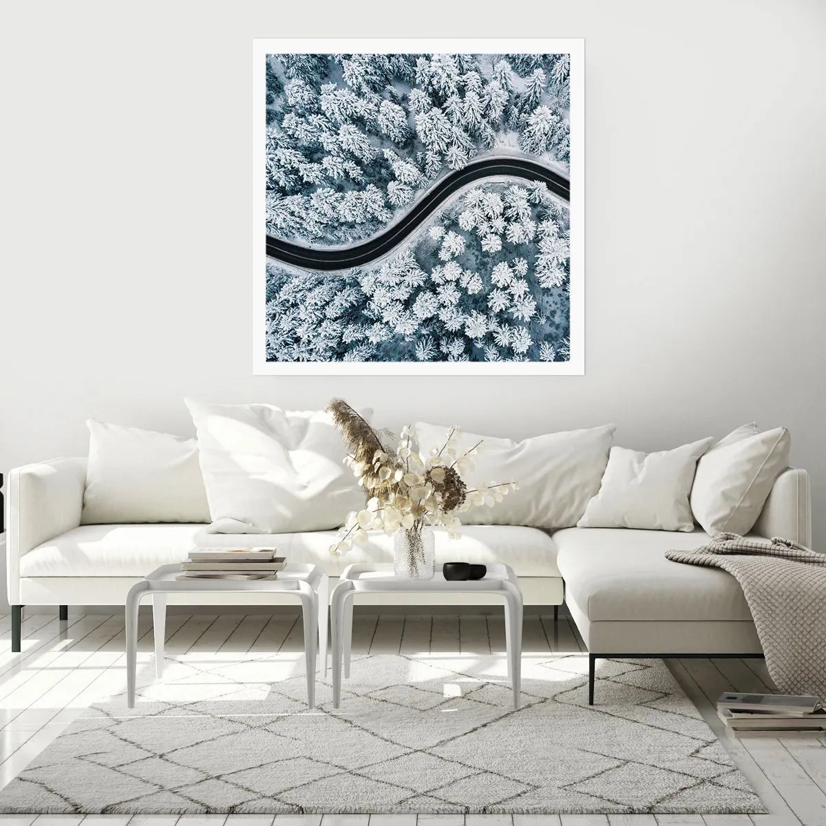 Poster - Durch den Winterwald - 40x40 cm