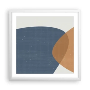 Poster in einem weißen Rahmen - Ovale und Einflüsse - 50x50 cm