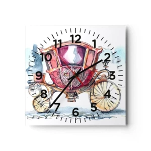 Wanduhr - Glasuhr - Zur Hochzeit oder zum Abschlussball? - 40x40 cm