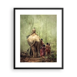 Poster in einem schwarzem Rahmen - Neues Dschungelbuch - 40x50 cm