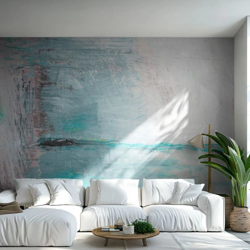 Fototapete Premium Sand - Horizontal in Blau - Abstraktion, Stück, Modernes Muster - 200x140 cm