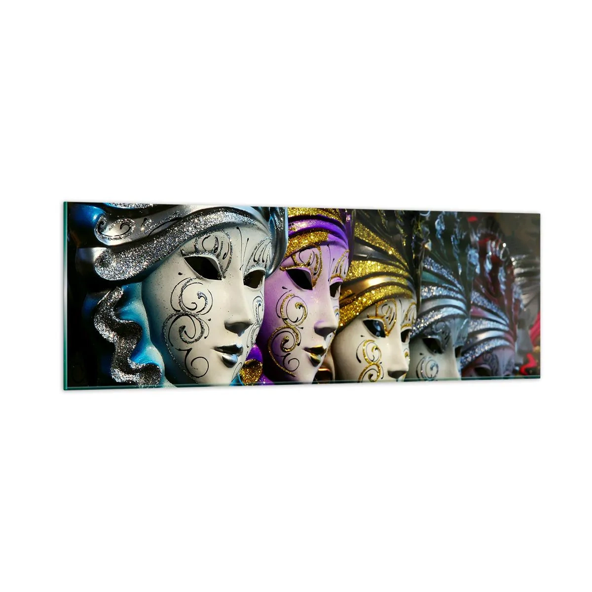 Glasbild - Bild auf glas - Geheimnis in Gold und Silber - 90x30 cm