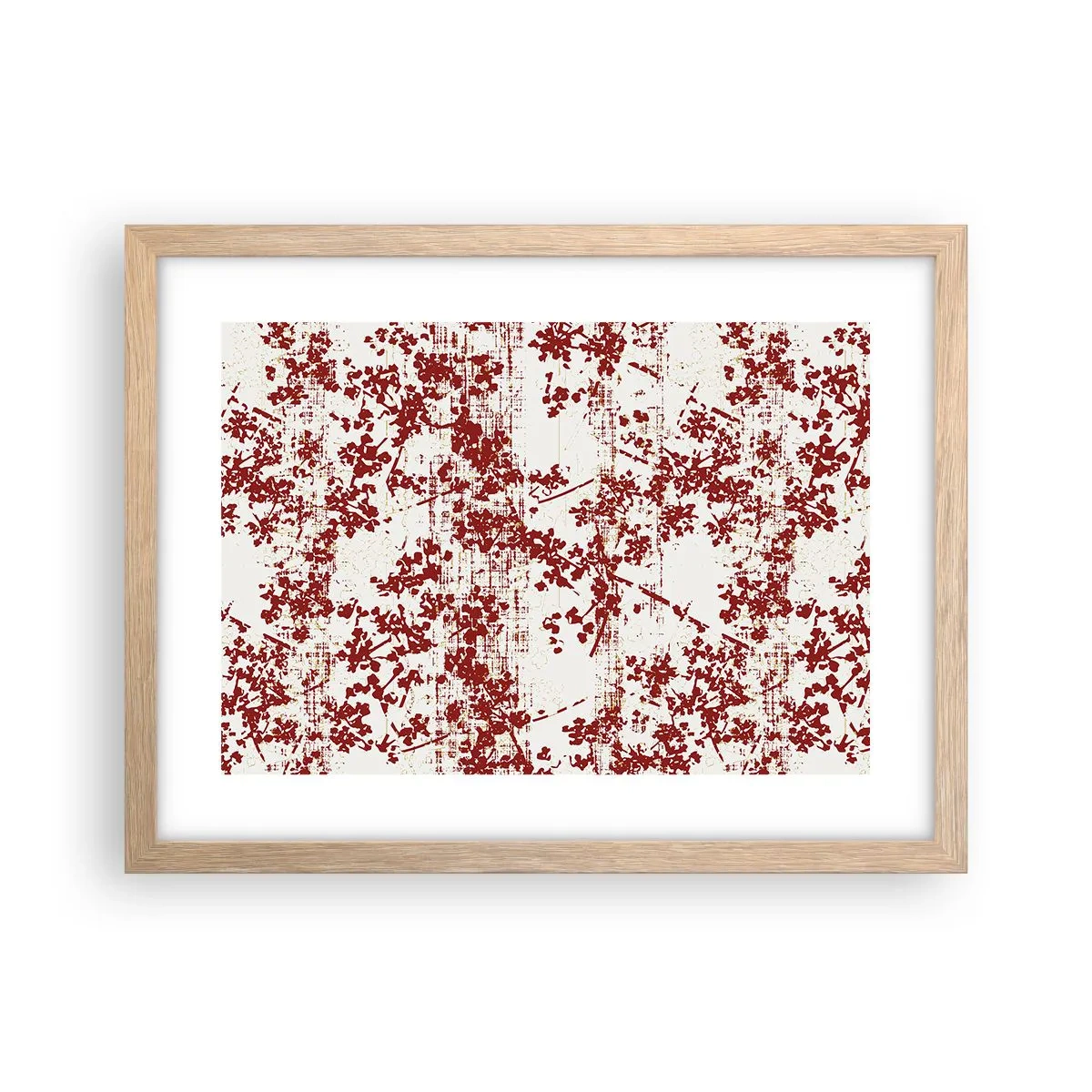 Poster in einem Rahmen aus heller Eiche - Wie alter Perkal - 40x30 cm