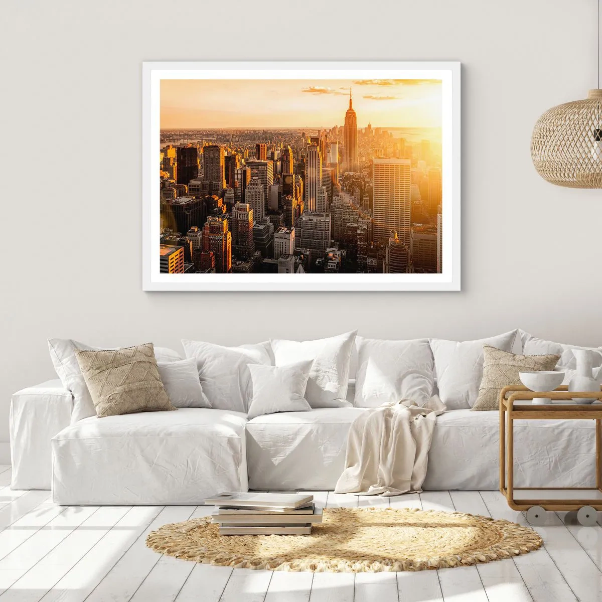 Poster in einem weißen Rahmen - In der Sonne wachsen - 91x61 cm