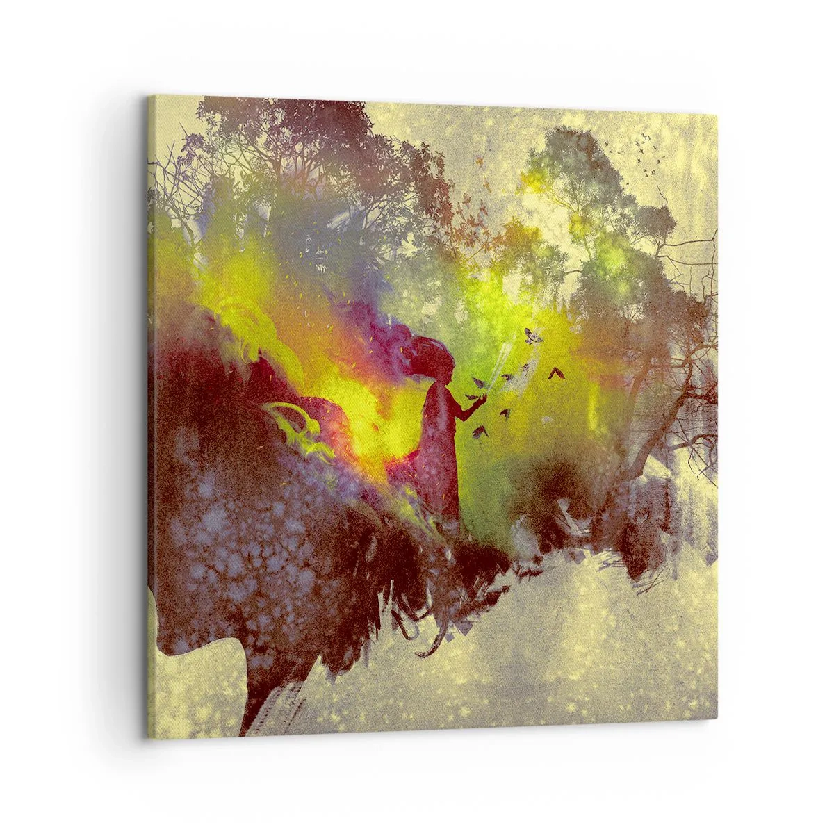 Bild auf Leinwand - Leinwandbild - Mutter Natur - 50x50 cm