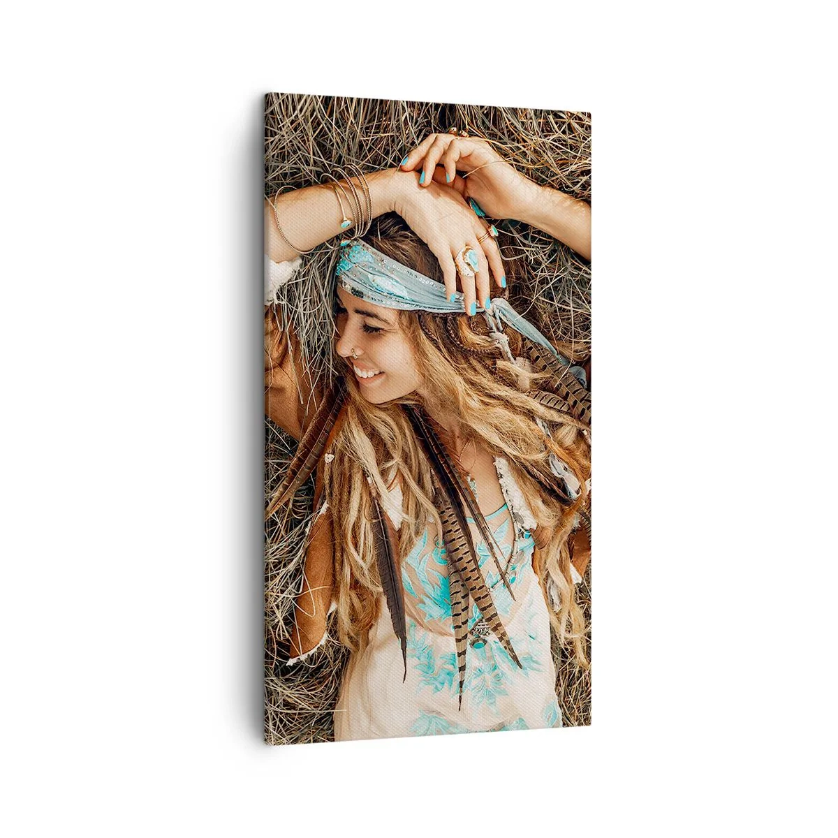 Bild auf Leinwand - Leinwandbild - Auf dem Weg in den Sommer der Liebe - 45x80 cm