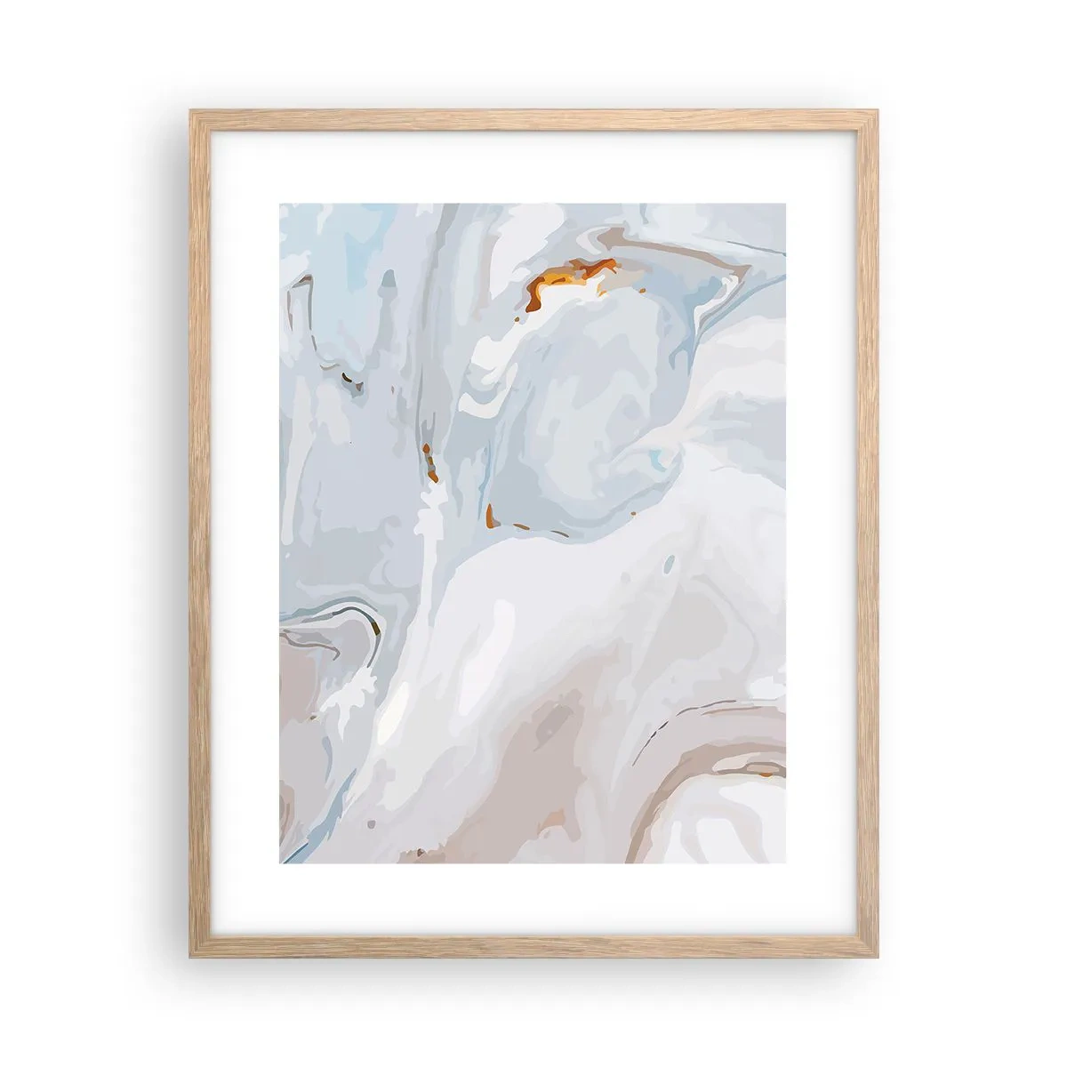 Poster in einem Rahmen aus heller Eiche - Das Weiß wird erhoben - 40x50 cm