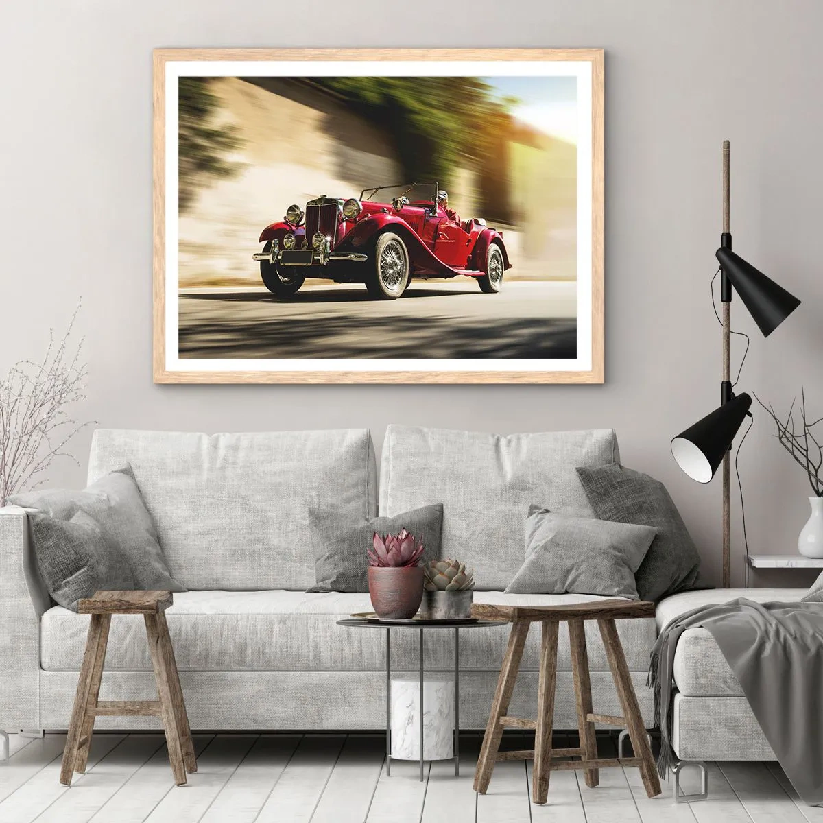 Poster in einem Rahmen aus heller Eiche - Schöner als Nike von Samothrake - 70x50 cm