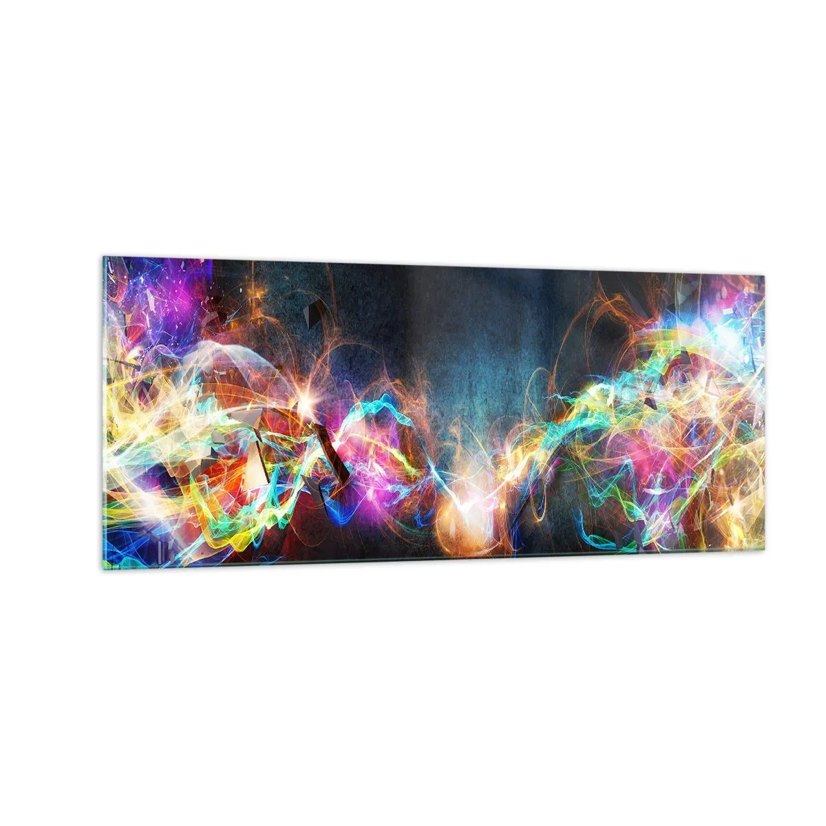 Glasbild - Bild auf glas - Freudig gegen die Dunkelheit - 100x40 cm