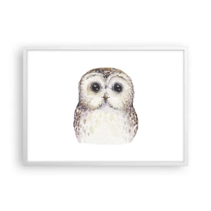 Poster in einem weißen Rahmen - Schau mir in die Augen - 70x50 cm