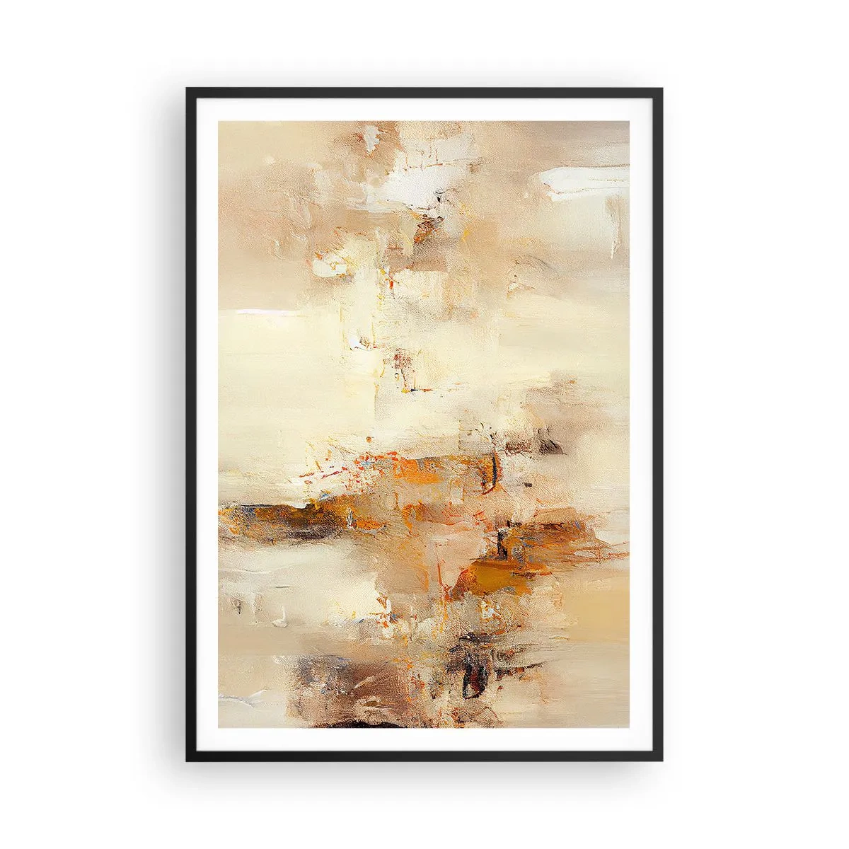 Poster in einem schwarzem Rahmen - Seele aus Bernstein - 70x100 cm