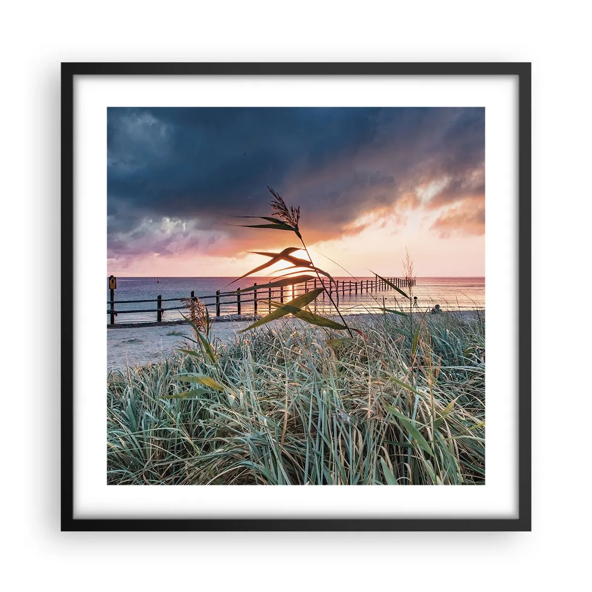 Poster in einem schwarzem Rahmen - Es vergeht nicht mit dem Wind - 50x50 cm