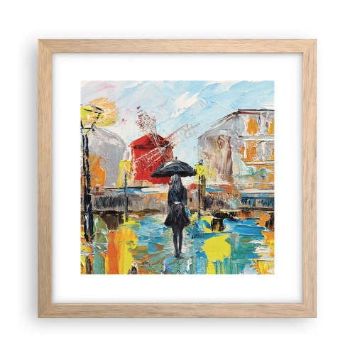 Poster in einem Rahmen aus heller Eiche - Pariser Legenden - 30x30 cm