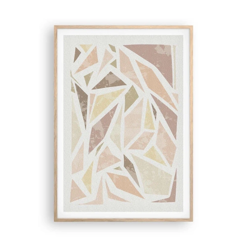 Poster in einem Rahmen aus heller Eiche - Buntglas-Komposition - 70x100 cm