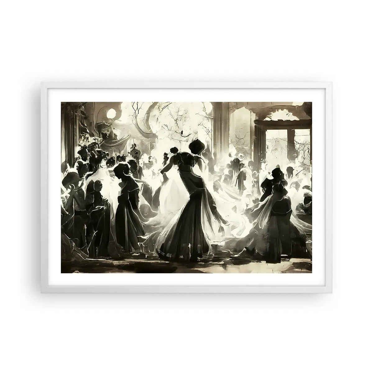 Poster in einem weißen Rahmen - Die große Maskerade - 70x50 cm