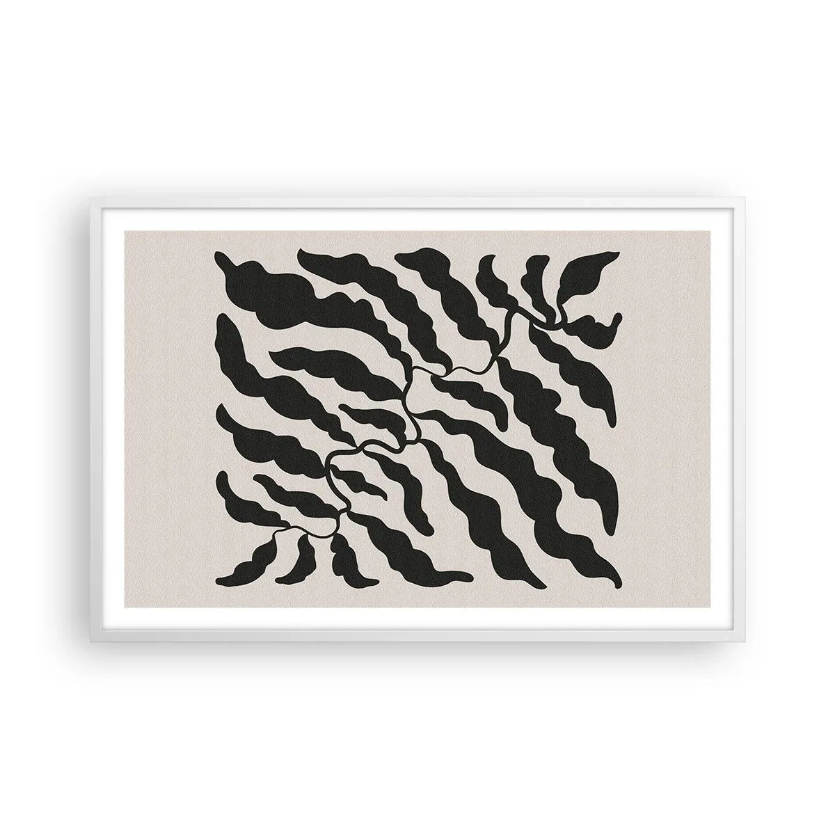 Poster in einem weißen Rahmen - Natur des Quadrats - 91x61 cm