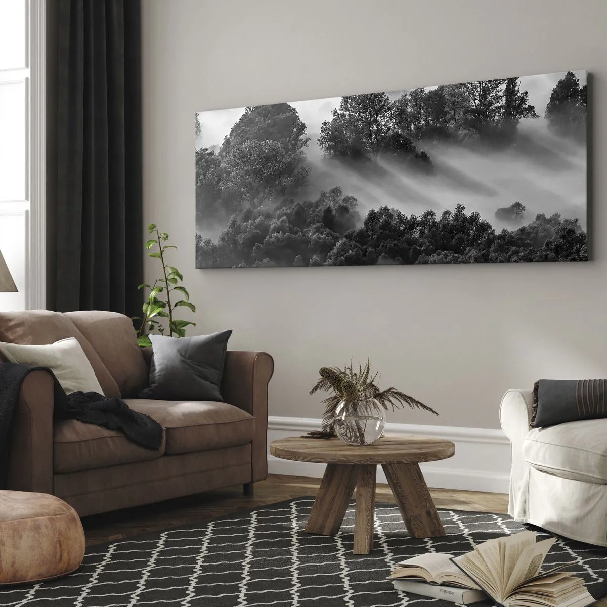 Bild auf Leinwand - Leinwandbild - Aufstehend aus dem Schlaf - 90x30 cm