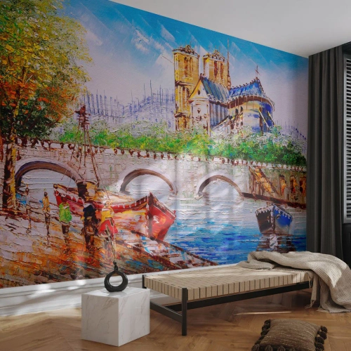 Fototapete Premium Canvas - Ihre Zeit vergeht nie - Stadt, Paris, Die Architektur - 250x175 cm