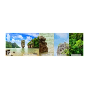 Fototapeten Muster Premium Canvas - Felsige Wunder der Natur - Landschaft, Natur, Tropen - 100x30 cm