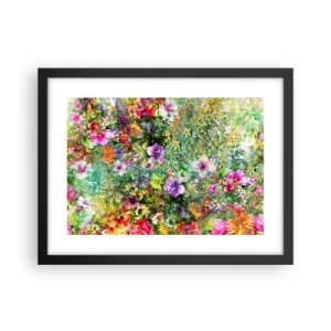 Poster in einem schwarzem Rahmen - In Blumen für das Verderben - 40x30 cm