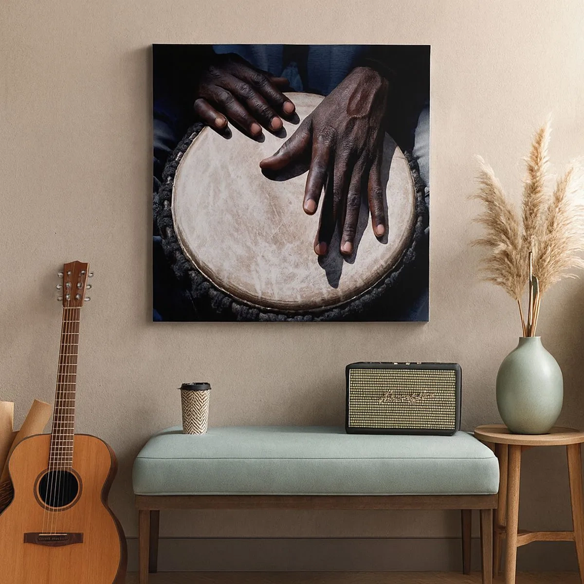 Bild auf Leinwand - Leinwandbild - Lebe in deinem eigenen Rhythmus - 30x30 cm