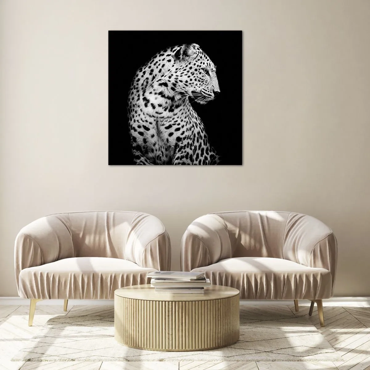 Glasbild - Bild auf glas - Rechtes Profil perfekt! - 60x60 cm