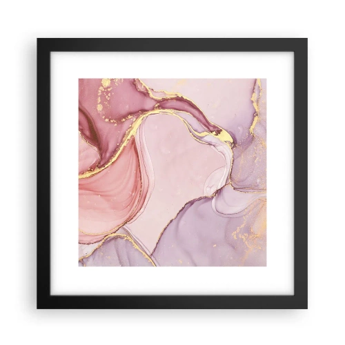 Poster in einem schwarzem Rahmen - Eine Liebkosung der Farben - 30x30 cm
