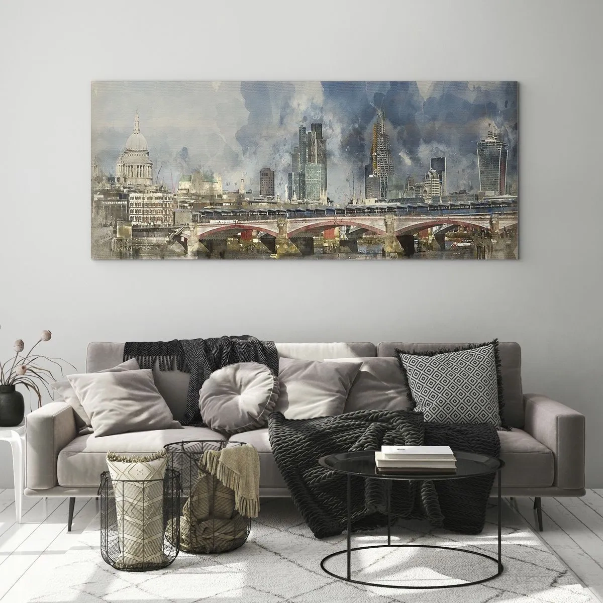 Glasbild - Bild auf glas - London in seiner ganzen Pracht - 100x40 cm