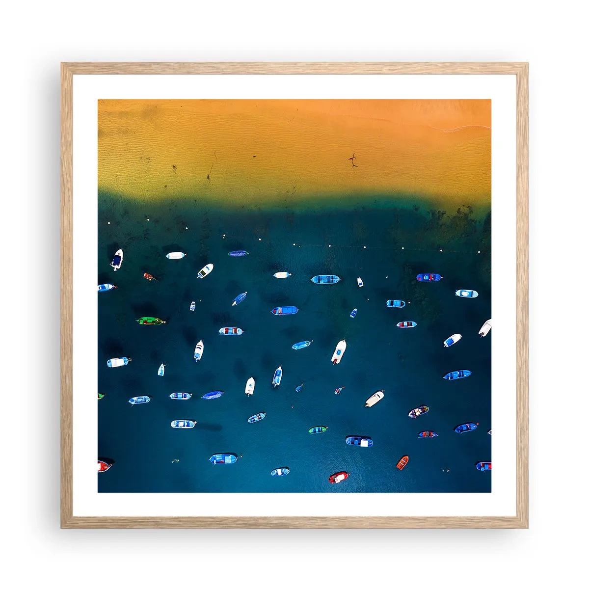 Poster in einem Rahmen aus heller Eiche - Feiertagsspiel - 60x60 cm