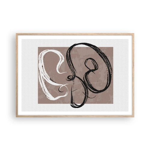 Poster in einem Rahmen aus heller Eiche - Komposition – die Suche nach Fülle - 100x70 cm