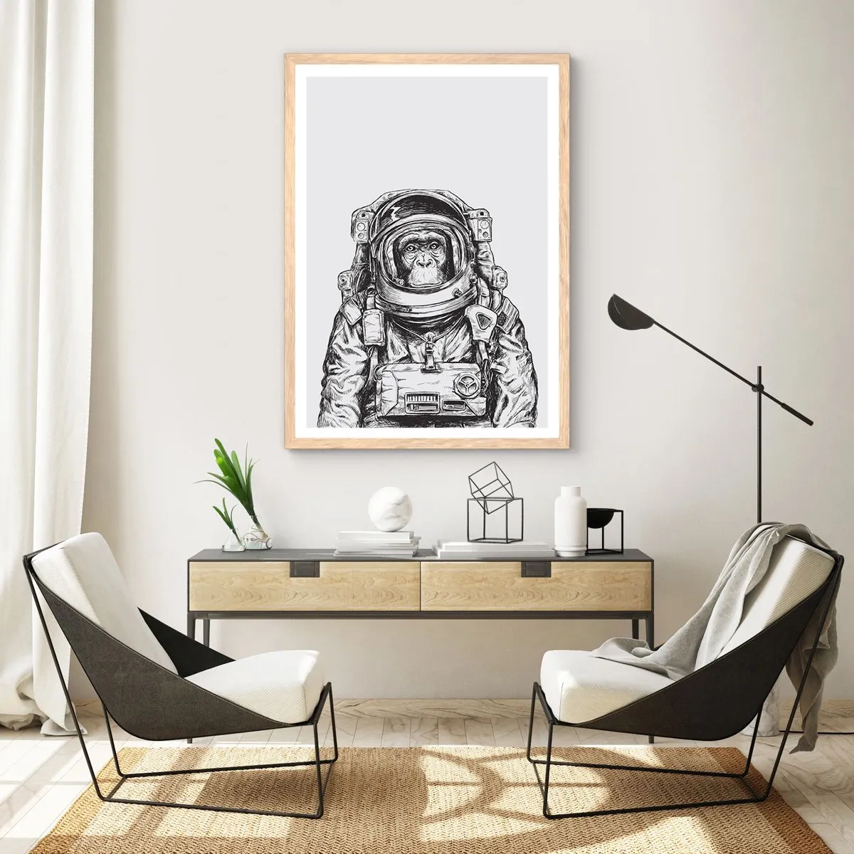 Poster in einem Rahmen aus heller Eiche - Alternative Evolution - 50x70 cm