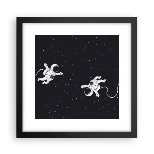 Poster in einem schwarzem Rahmen - Kosmischer Tanz - 30x30 cm