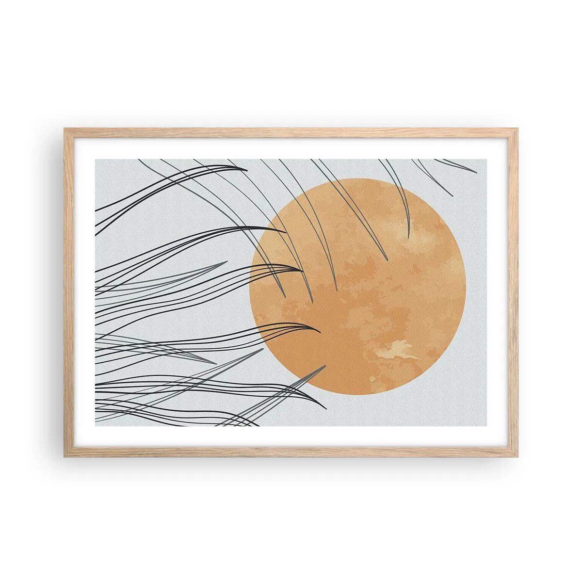 Poster in einem Rahmen aus heller Eiche - Immer der Sonne entgegen - 70x50 cm